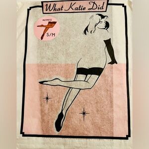 COPY - What Katie Did SEAMED STOCKINGS NUTMEG with seam. S/M New In P…